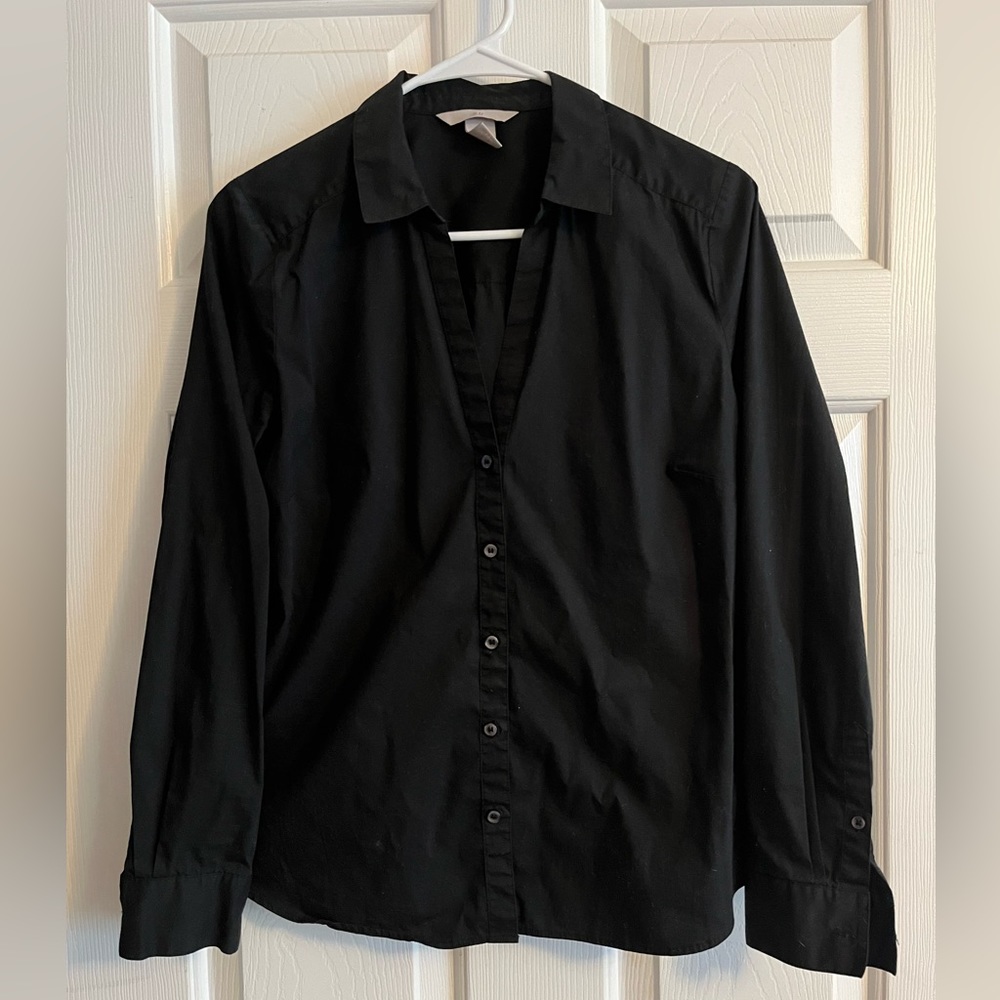 Black blouse long sleeve